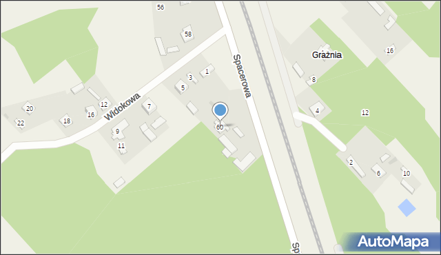 Sobolew, Spacerowa, 60, mapa Sobolew
