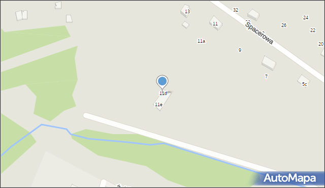 Sochaczew, Spacerowa, 11d, mapa Sochaczew