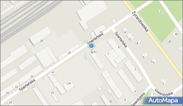 Sochaczew, Spartańska, 9, mapa Sochaczew