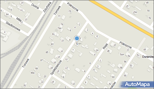 Sochaczew, Spółdzielcza, 5, mapa Sochaczew