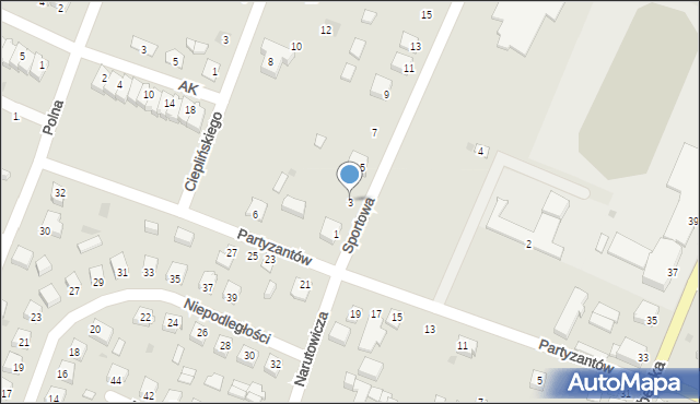 Sokołów Małopolski, Sportowa, 3, mapa Sokołów Małopolski