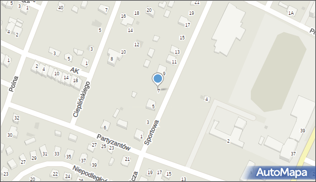 Sokołów Małopolski, Sportowa, 7, mapa Sokołów Małopolski