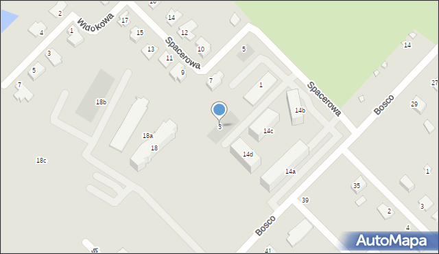 Sokołów Podlaski, Spacerowa, 3, mapa Sokołów Podlaski