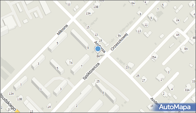 Sokołów Podlaski, Spółdzielcza, 9A, mapa Sokołów Podlaski