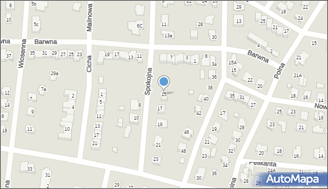 Solec Kujawski, Spokojna, 15, mapa Solec Kujawski