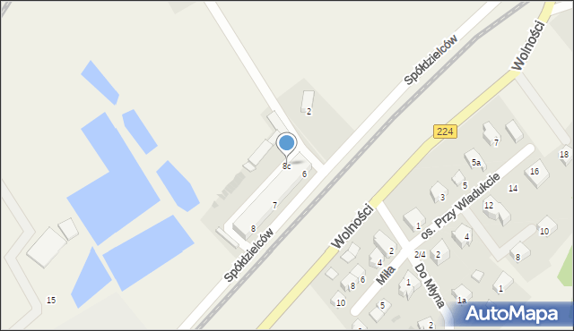 Somonino, Spółdzielców, 8c, mapa Somonino