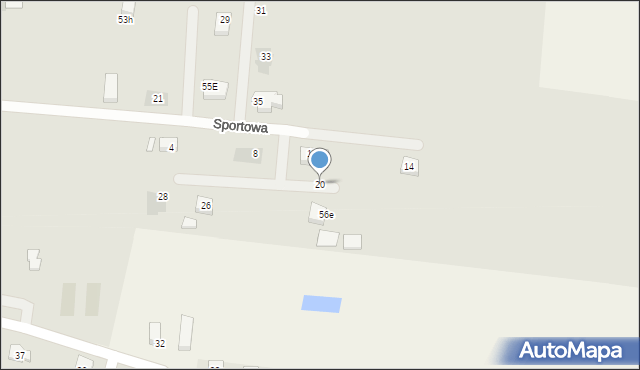 Sompolno, Sportowa, 20, mapa Sompolno