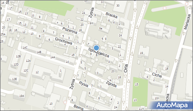 Sosnowiec, Spółdzielcza, 6, mapa Sosnowca