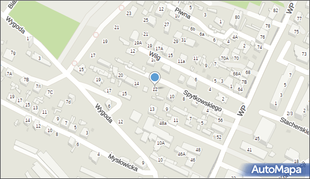Sosnowiec, Spytkowskiego Jana, 12, mapa Sosnowca