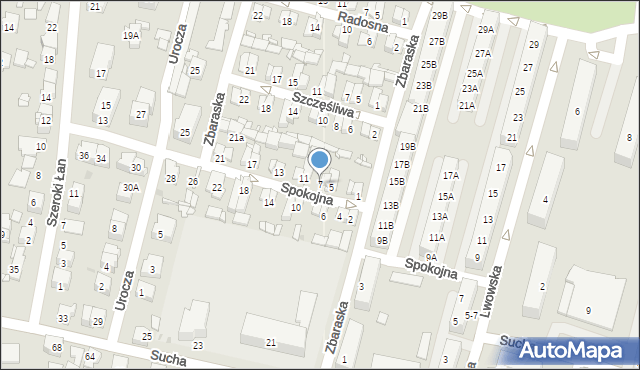 Sosnowiec, Spokojna, 7, mapa Sosnowca