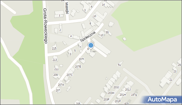 Sosnowiec, Społeczna, 9a, mapa Sosnowca