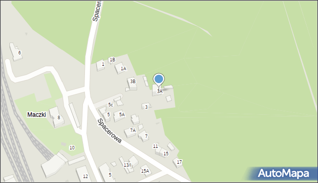 Sosnowiec, Spacerowa, 3A, mapa Sosnowca