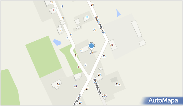 Sowia Wola, Spacerowa, 22, mapa Sowia Wola