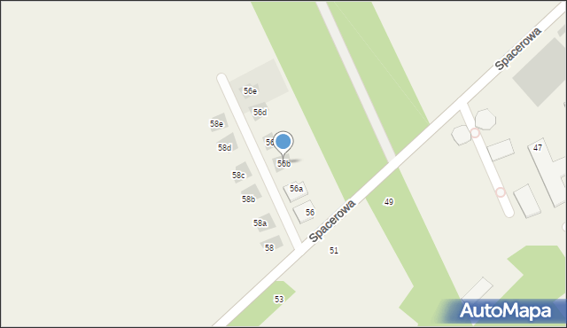 Sowia Wola, Spacerowa, 56b, mapa Sowia Wola