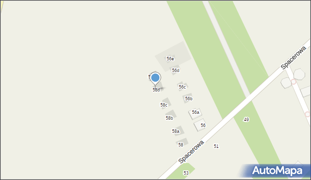 Sowia Wola, Spacerowa, 58d, mapa Sowia Wola