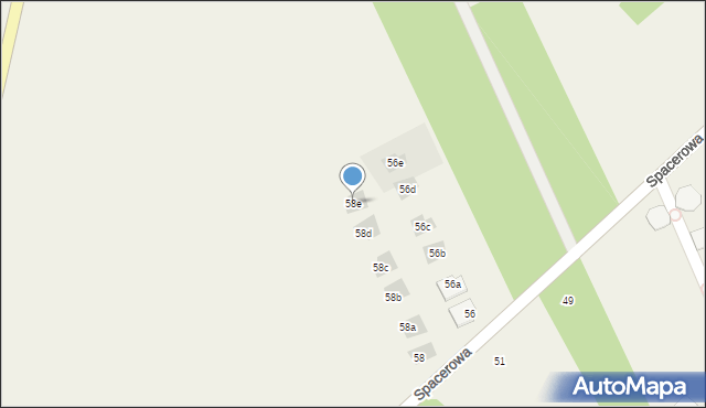 Sowia Wola, Spacerowa, 58e, mapa Sowia Wola
