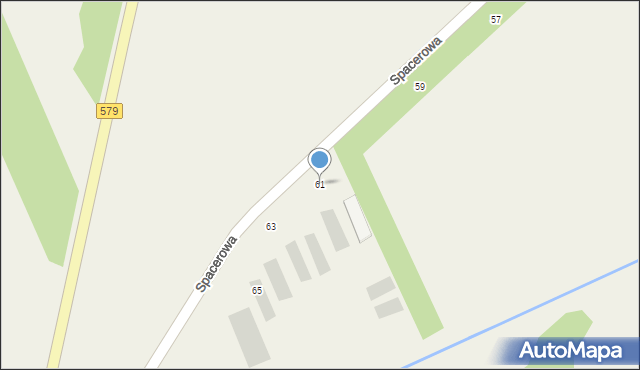 Sowia Wola, Spacerowa, 61, mapa Sowia Wola