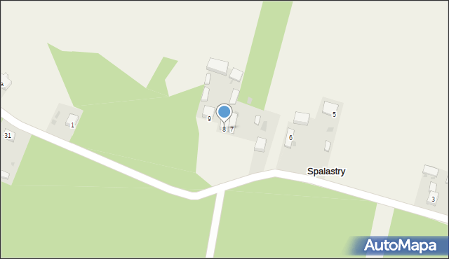 Spalastry, Spalastry, 8, mapa Spalastry