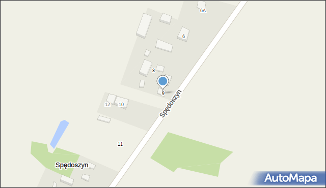 Spędoszyn, Spędoszyn, 9, mapa Spędoszyn