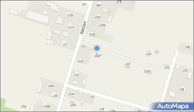 Spiczyn, Spiczyn, 102g, mapa Spiczyn