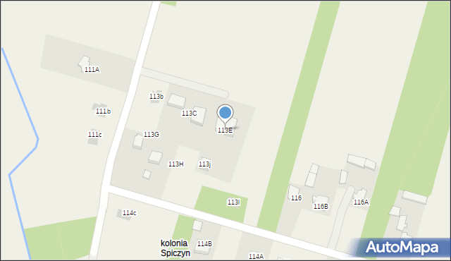Spiczyn, Spiczyn, 113E, mapa Spiczyn