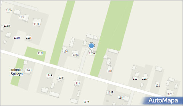 Spiczyn, Spiczyn, 116A, mapa Spiczyn