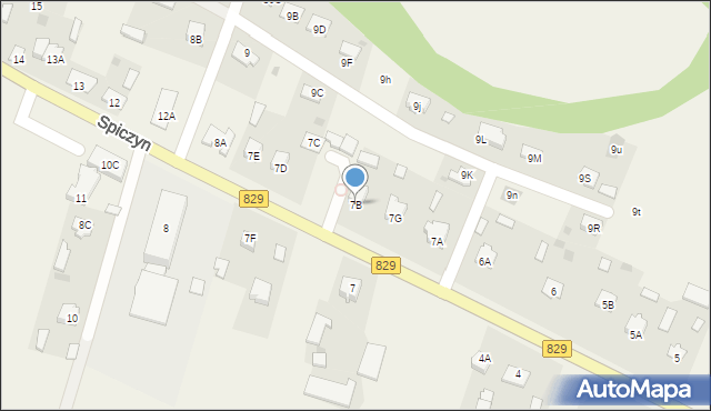 Spiczyn, Spiczyn, 7B, mapa Spiczyn