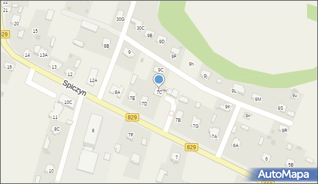 Spiczyn, Spiczyn, 7C, mapa Spiczyn