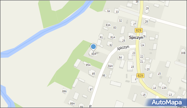 Spiczyn, Spiczyn, 82A, mapa Spiczyn