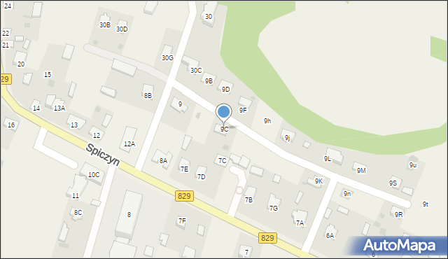 Spiczyn, Spiczyn, 9C, mapa Spiczyn