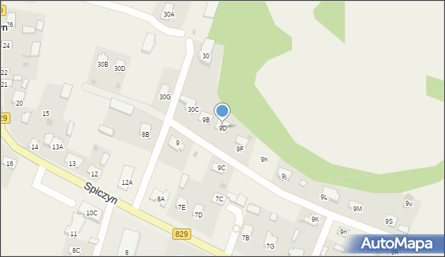 Spiczyn, Spiczyn, 9D, mapa Spiczyn