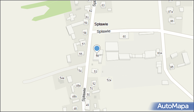 Spławie, Spławie, 56, mapa Spławie