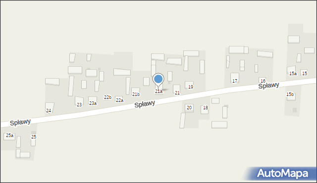 Spławy, Spławy, 21a, mapa Spławy