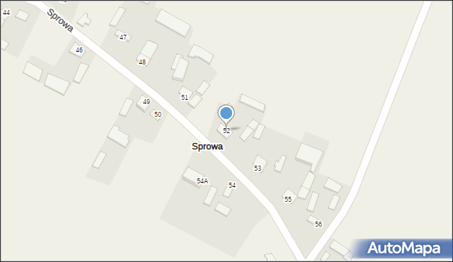 Sprowa, Sprowa, 52, mapa Sprowa