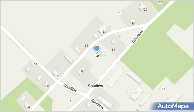 Spudłów, Spudłów, 34a, mapa Spudłów