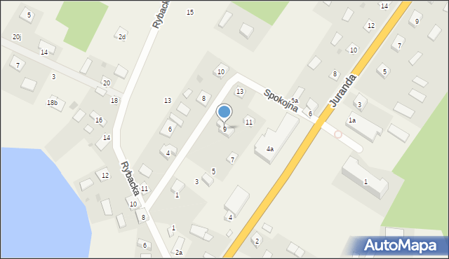 Spychowo, Spokojna, 9, mapa Spychowo