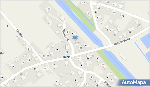 Spytkowice, Spokojna, 2, mapa Spytkowice