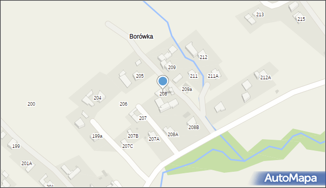 Spytkowice, Spytkowice, 208, mapa Spytkowice