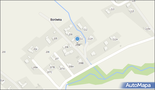 Spytkowice, Spytkowice, 209a, mapa Spytkowice