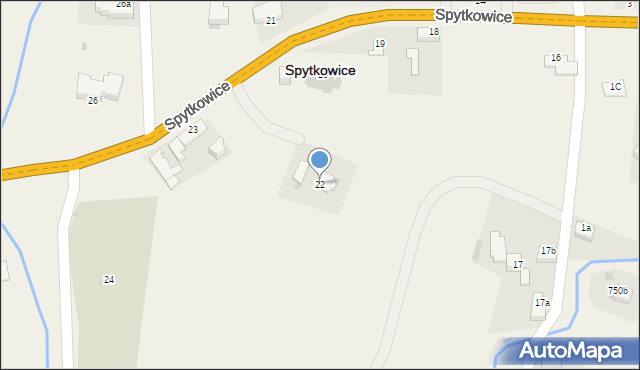 Spytkowice, Spytkowice, 22, mapa Spytkowice