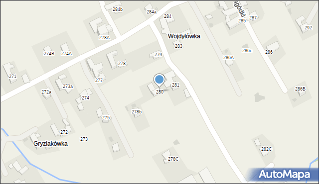 Spytkowice, Spytkowice, 280, mapa Spytkowice