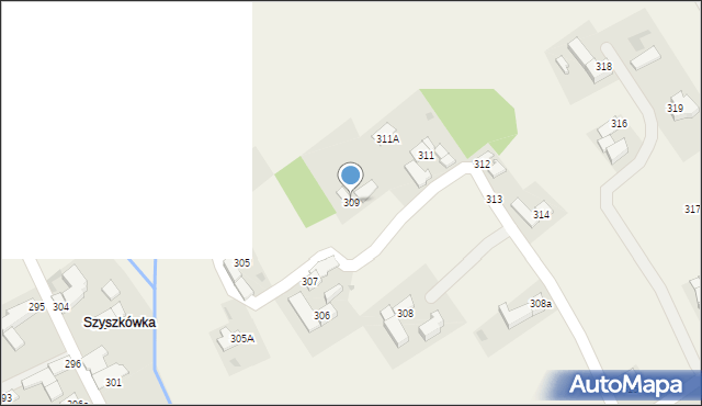 Spytkowice, Spytkowice, 309, mapa Spytkowice