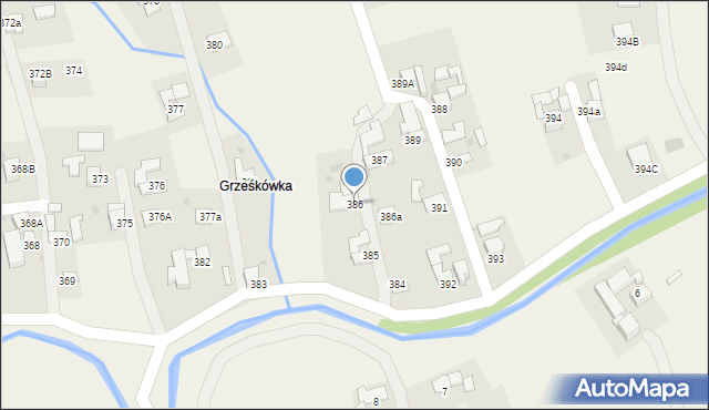 Spytkowice, Spytkowice, 386, mapa Spytkowice