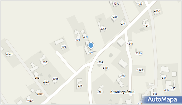 Spytkowice, Spytkowice, 407, mapa Spytkowice