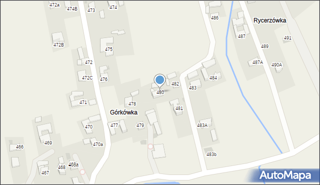 Spytkowice, Spytkowice, 480, mapa Spytkowice