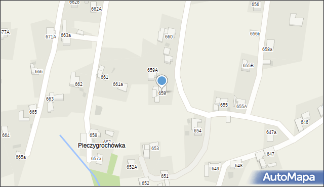 Spytkowice, Spytkowice, 659, mapa Spytkowice