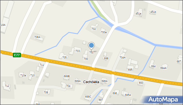 Spytkowice, Spytkowice, 701, mapa Spytkowice