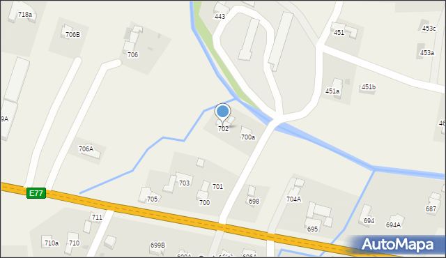 Spytkowice, Spytkowice, 702, mapa Spytkowice