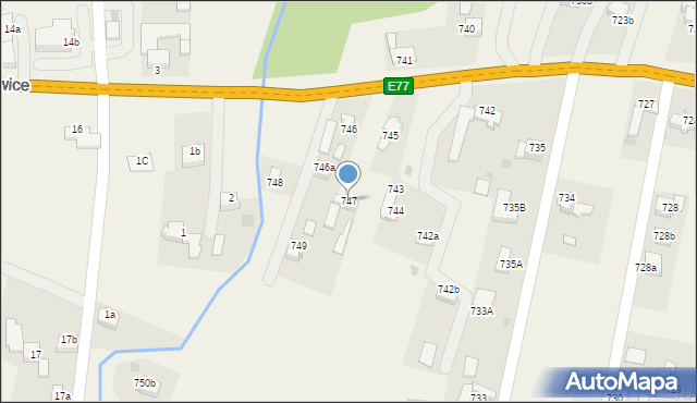 Spytkowice, Spytkowice, 747, mapa Spytkowice