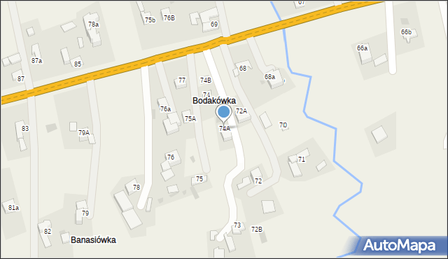 Spytkowice, Spytkowice, 74A, mapa Spytkowice